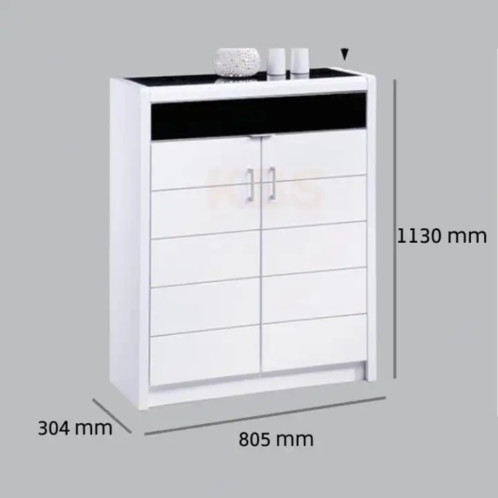 Free Shipping Kbs Premium Glass Top 2 Door Shoe Cabinet Shoe