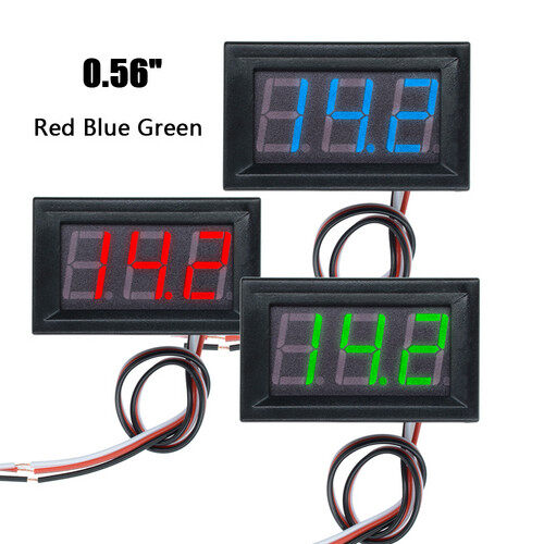 DM Bảng Vôn Kế Kỹ Thuật Số LED Mini 0.56 Inch DC4.5/4.7/0 ~ 30V Chính Hãng Đồng Hồ Đo Điện Áp Chính Xác 3 Dây 0 ~ 30V