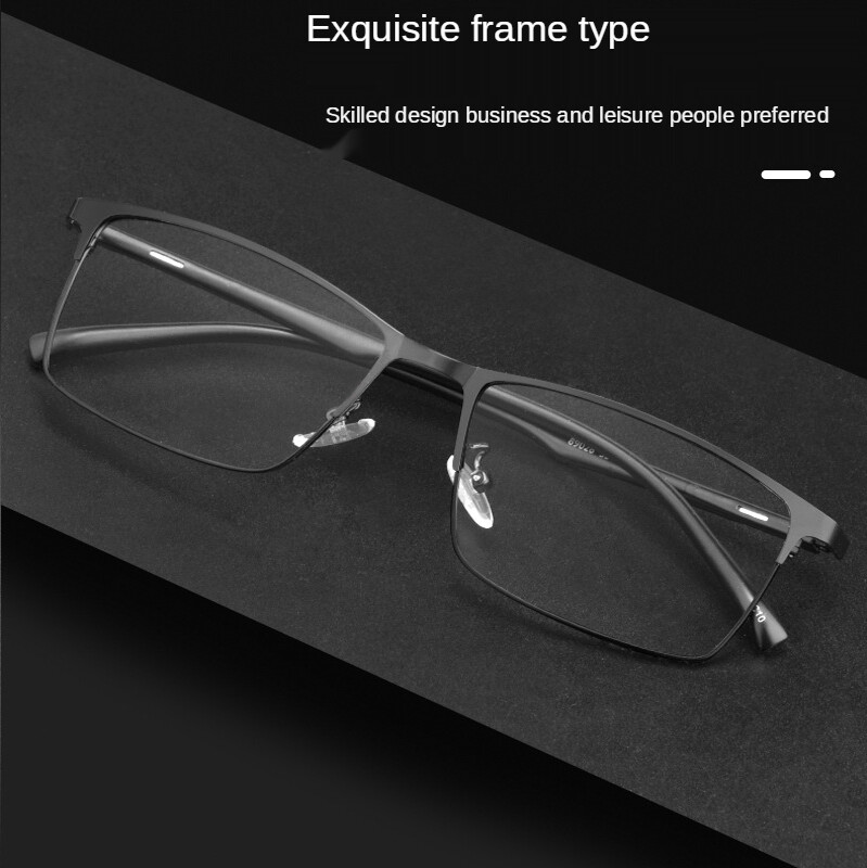 High Quality Male Glasses Frame Thin Rectangle Men’s Spectacles Fashionable High-end Men Luxury Optical Eyeglasses Frame Alloy Eyewear Light