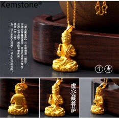 Kemstone Thời Trang Mạ Vàng Đồng Ba Chiều Cung Hoàng Đạo Tượng Phật Mặt Dây Chuyền Bùa Hộ Mệnh Trang Sức Vòng Cổ Quà Tặng Cho Nam Nữ