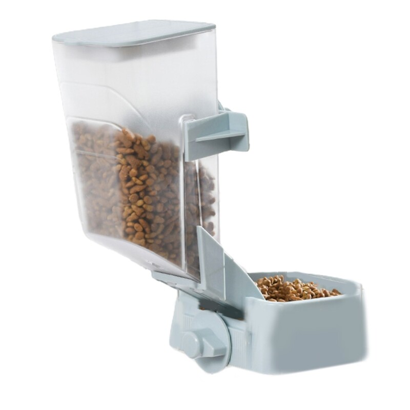Automatic Cat Feeder Food Dispenser Large Capacity for Cats and Small Dogs Easy to Install Hanging Pet Bowls for Cage