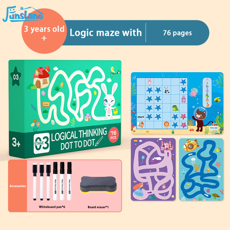 FunsLane Magic Practice Copybook For Kids Reusable Handwriting Practice Book Graffiti Coloring Book For Kindergarten Preschools