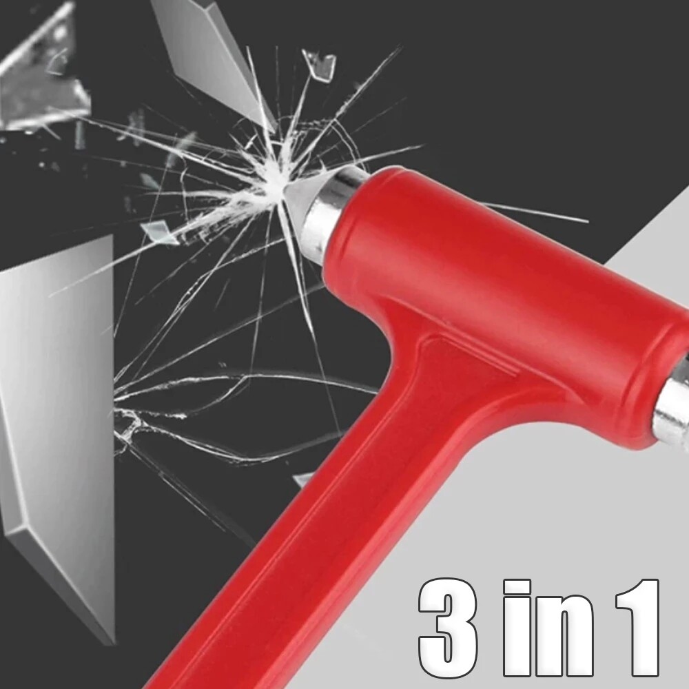 3 In1 Car Broken Window Hammer Emergency Safety Escape Rescue Tool Seat Belt Cutter Lifesaving Auto Glass Breaker