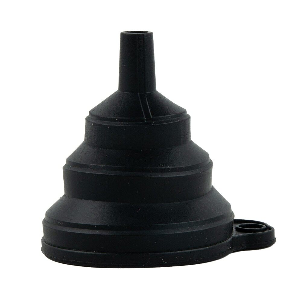 Black Collapsible Caliber 0.9cm Foldable Funnel High Quality Gasoline Diesel