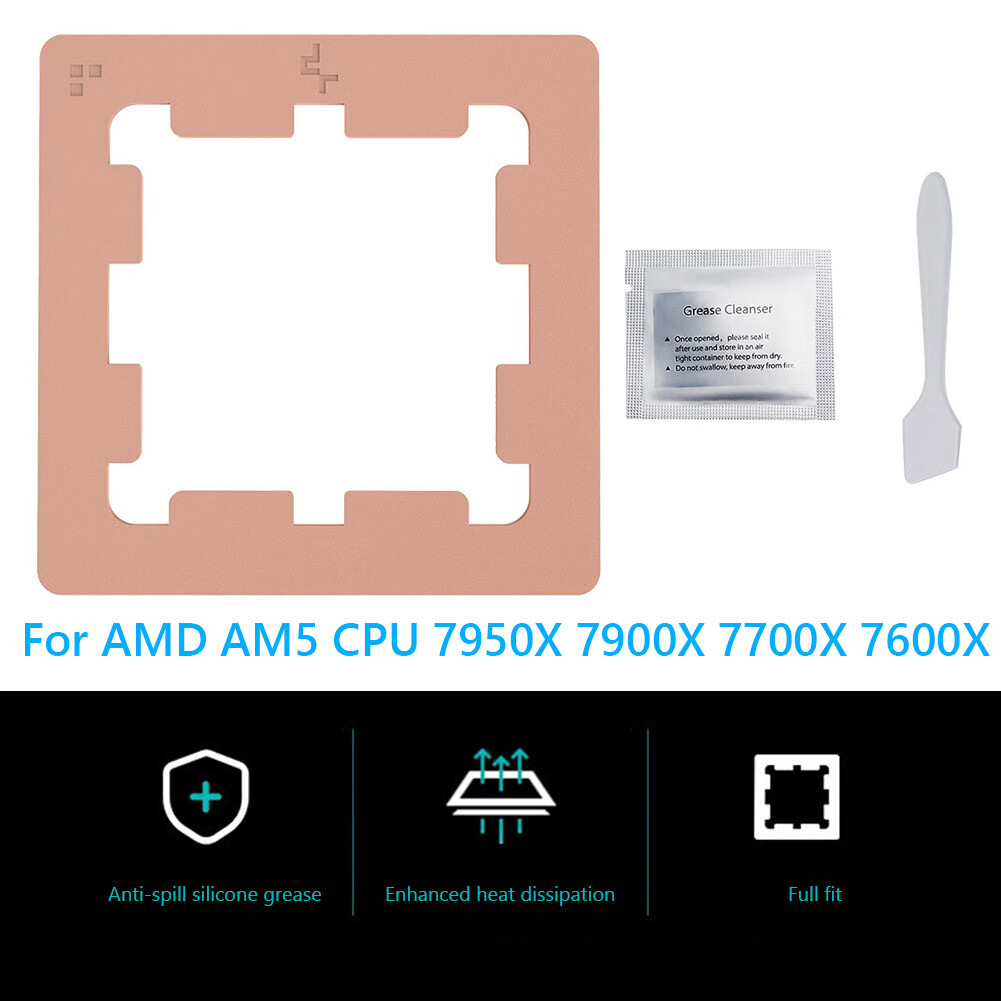 Pure Copper Thermal Conductive Patch Protecting Motherboard CPU Thermal Conductive Pad Replacement Accessories for AMD AM5 CPU 7950X 7900X 7700X 7600X