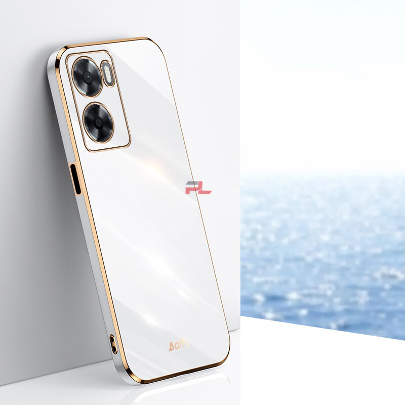 PlusCase for OPPO A57 4G A77s 6D Plating Soft Case Lens Protector Square Frame Silicone Glossy Shockproof Phone Back Cover