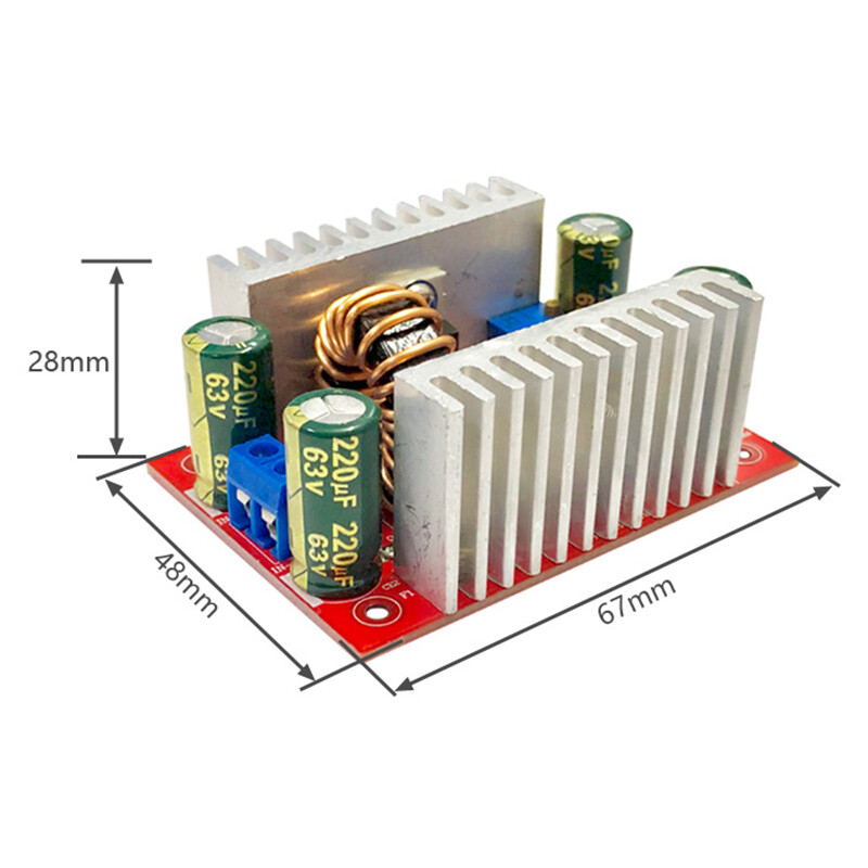 Bộ Điều Chỉnh Điện Áp EChipTEC DC-DC 15A 400W 8.5V-50V Đến 10-60V -INTL