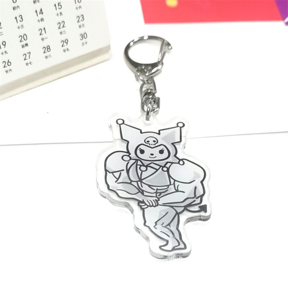 Sanhe Cartoon Muscle Keychain Fitness Couple Bag Pendant