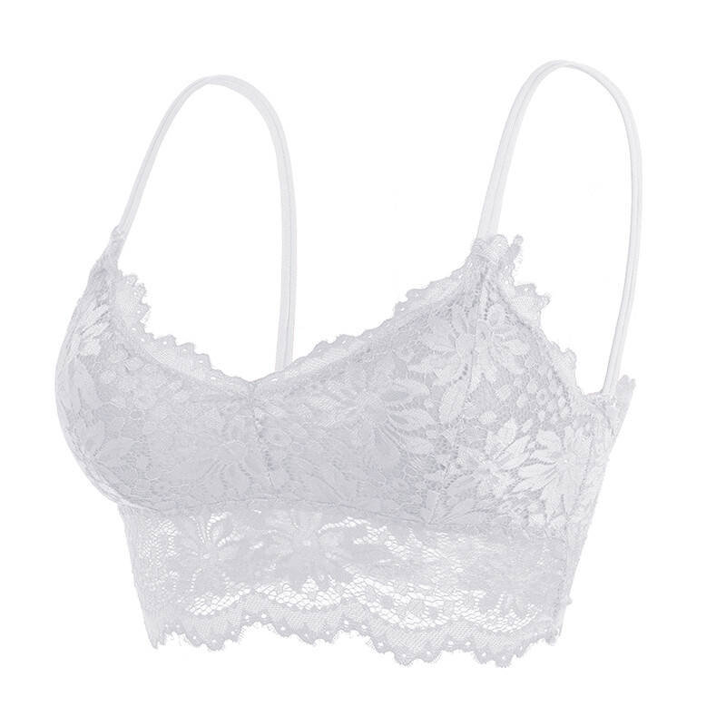 Cyprus Womens Sexy Lace Bra Vest Seamless Push Up Bra Padded Bra Bralette Adjustable Fitness Sleep Tube Bra