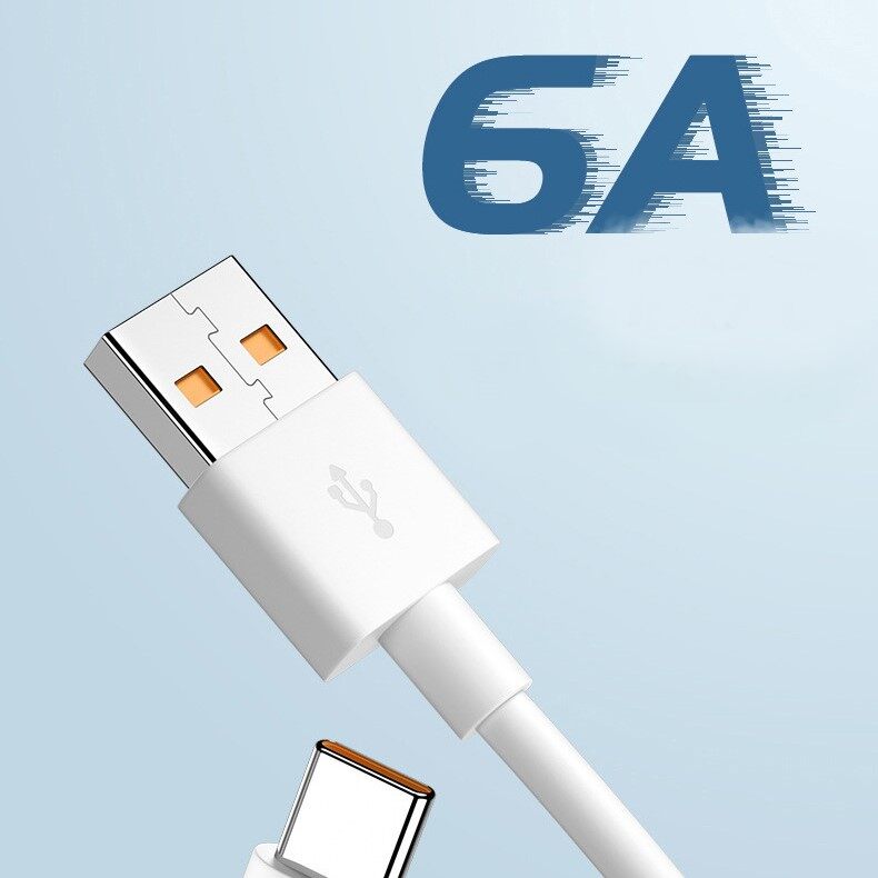 Typec data cable fast charging 6a suitable for Huawei Xiaomi mobile phone charging cable TPE66w Android data cable