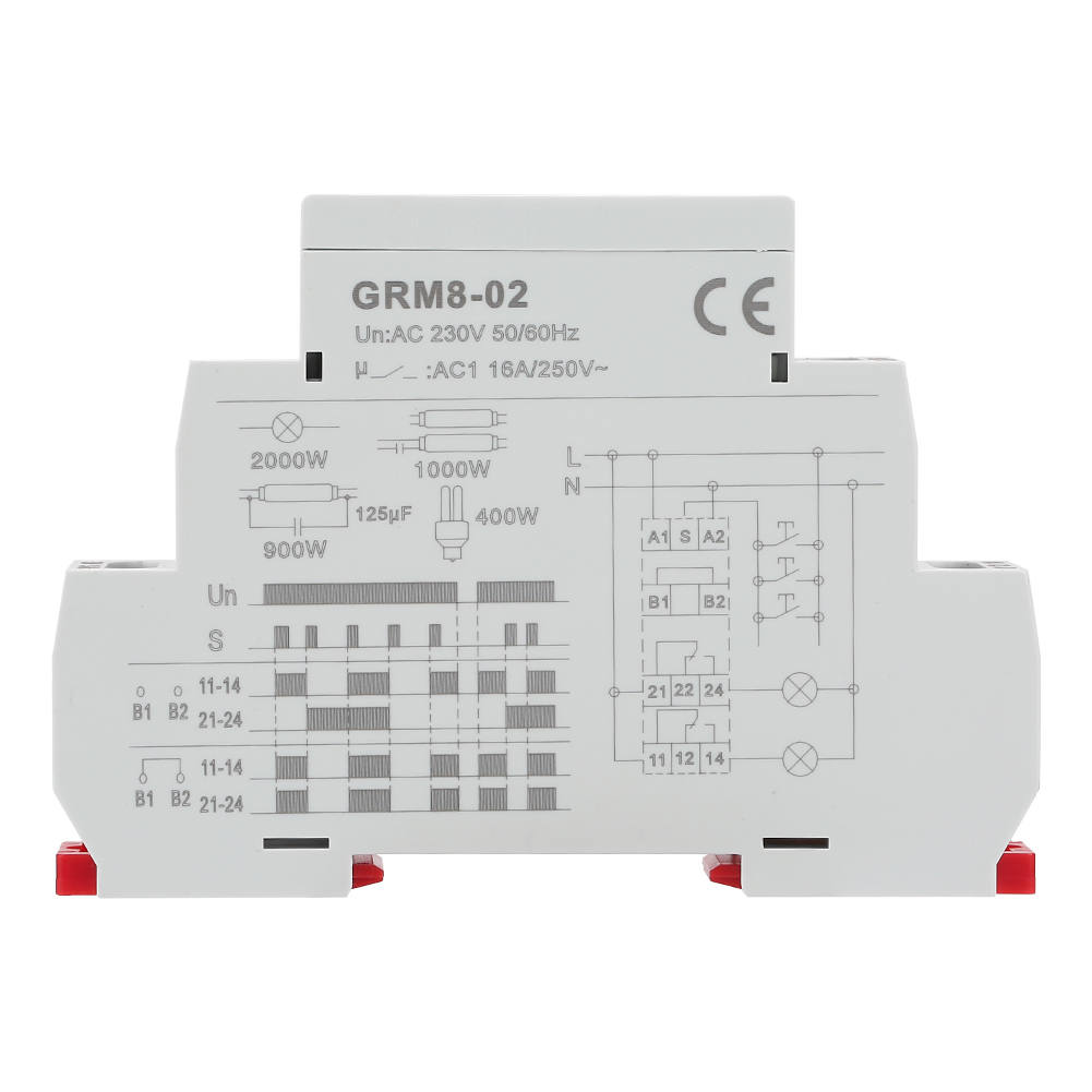 GRM8-02 Electronic Impulse Relay Latching Relay Memory Electronic Impulse Relay Relay AC 230V