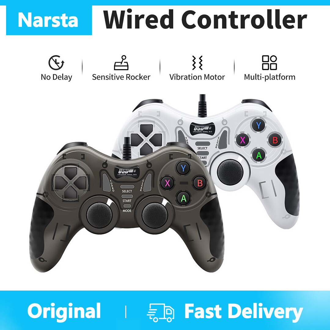 Narsta Tay cầm chơi game có dây với 360 ° 3D phím điều khiển cho Android HDTV box/Bảng điều khiển trò chơi/hơi nước/máy tính xách tay Tay cầm chơi game với rung & TURBO chức năng