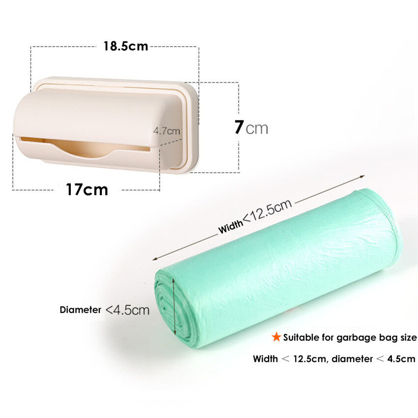 Trash Bags Storage Box Wall Mounted Kitchen Bathroom Plastic Garbage Bag Container Dispenser Home Storage