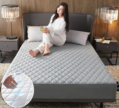Premium Quality Waterproof Mattress Protector Bed Cover Waterproof Bed Sheet / Bed Mattress Cover / Mattress Protector Pad Fitted Sheet / Bed Linen 100% Waterproof Mattress Protector Bed Sheet Anti Mites Bed Cover For Mattress Topper