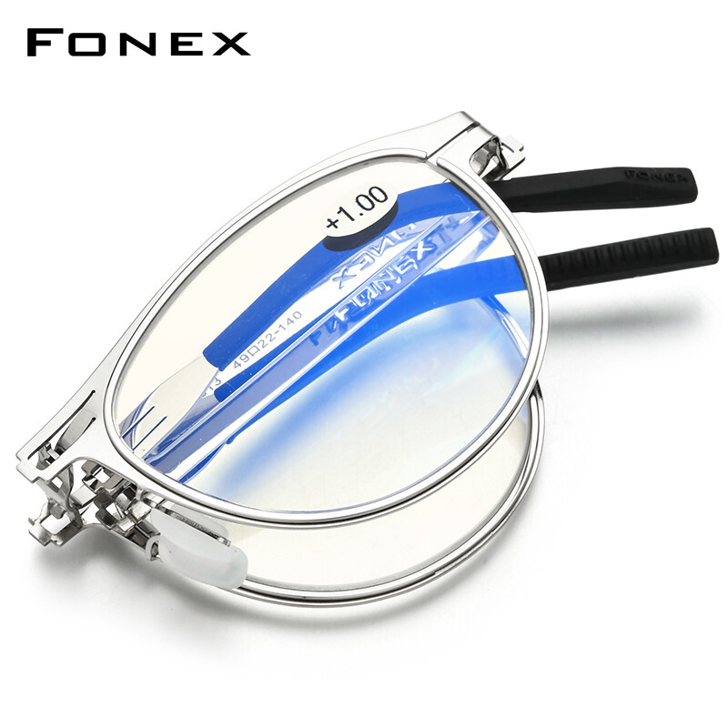 FONEX Blue Light Blocking Folding Reading Glasses for Men and Women 2022 New Screwless Eyeglasses Graded Power Lens Readers LH013  +1.0 1.5 2.0 3.0 2.5 3.5 100 150 200 250