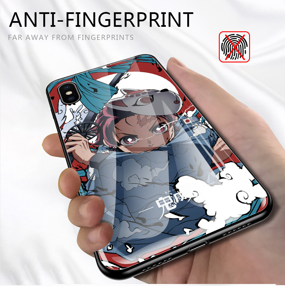 UCUC Phone case casing For Xiaomi Redmi Note7 Note 7 Pro Redmi Note 8 Note 8 Pro Note 8T Note 6 Note 6 Pro Case Shockproof Anime Demon Phone Case Glossy Tempered Glass Casing Cover