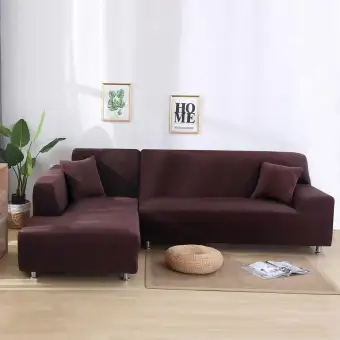 Sealavender Hot 3 Seater L Shape Stretch Elastic Fabric Sofa Cover Pet Dog Sectional Corner Couch Covers For