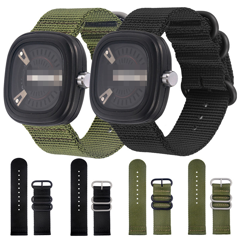 Universal Woven Watch Band 28mm Zulu Strap Replacement Nylon Wristband 28mm Large Watch Nato Strap