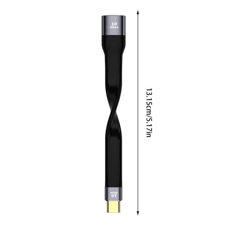 USB ngắn Type-C Cáp sạc nhanh FPC Cáp USB 3.1 Gen2 10Gbps dữ liệu để Loại C Dây Dây sạc nhanh cho điện thoại thông minh Bảng điều khiển trò chơi máy tính bảng hiện tại