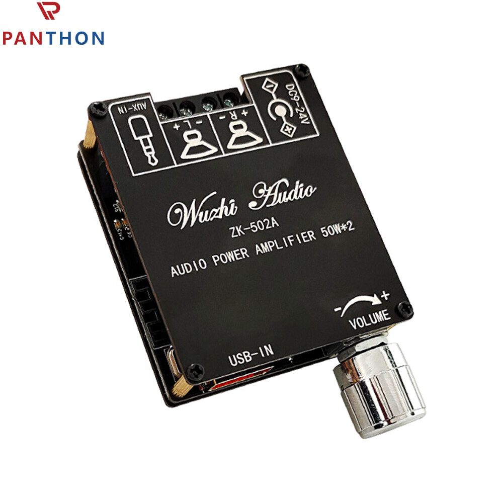 Panthon zk-502a bt audio digital power amplifier board module 2.0 stereo dual channel 50w+50w