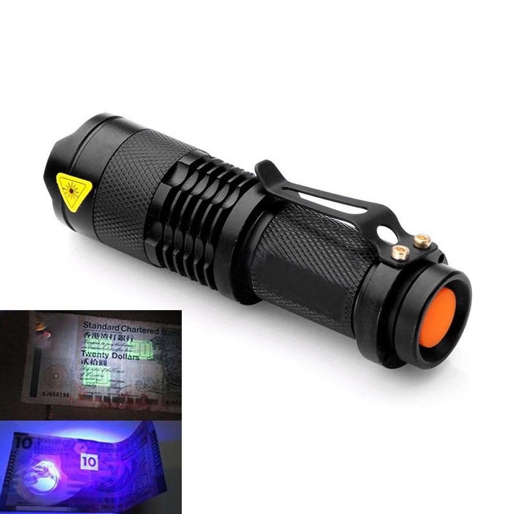 Đèn Pin UV Ghxdryuru Đèn Pin Màu Đen Chạy Bằng Pin AA Cho Máy Kiểm Tra Điểm Đánh Dấu