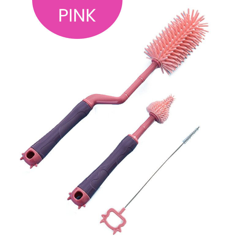 Baby World Bottle & Nipple Cleaning Brush Set BPA Free Soft & Safe