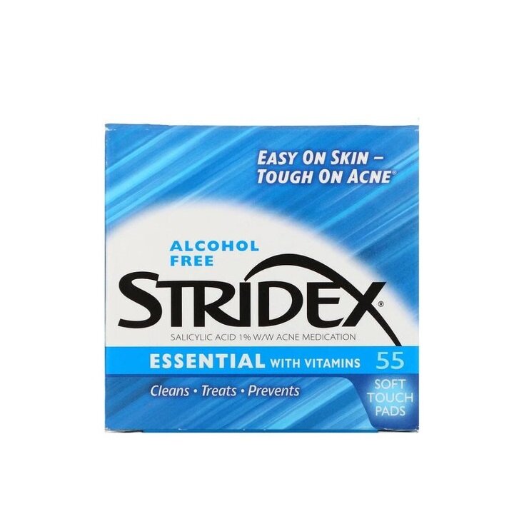 Stridex Một Bước Kiểm Soát Mụn Trứng Cá Nhạy Cảm/Tối Đa 55 Miếng Cảm Ứng Mềm