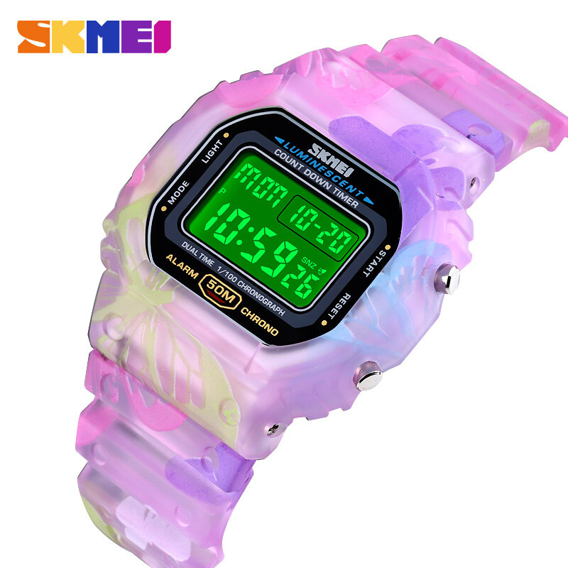 SKMEI Women Digital Watch Fashion Sport Ladies Alarm Waterproof