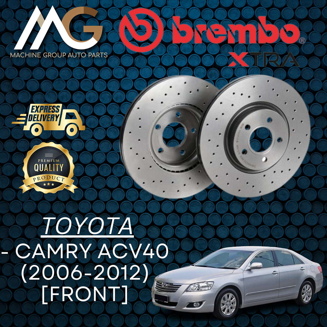 Brembo XTRA Toyota Camry ACV40 (20062012) Front Disc Brake Rotor (2PCS