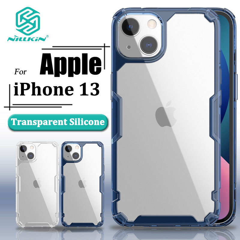 Nillkin Luxury Soft Silicone Case for iPhone 13 Phone Cases Transparent TPU + PC Silicone Clear Shockproof Back Cover
