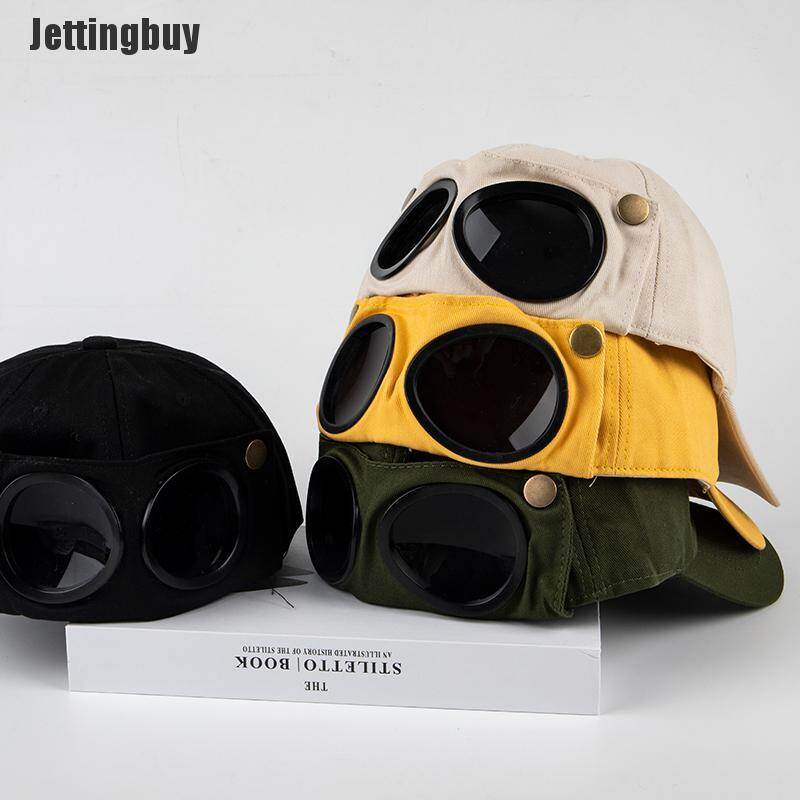[Jettingbuy] Hat Summer Glasses Baseball Cap Female Unisex Sunglasses Cap Male Baseballcap