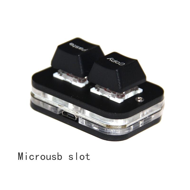 Copy Paste Keyboard Mini Office Shortcut Keypad Mechanical White / Black 2 key keyboard for Word Excel PPT Windows Laptop PC