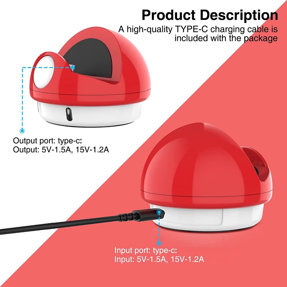 Switch Trạm Nối Cho Bộ Chuyển Đổi Nintendo & Switch Oled/Lite, Đế Sạc Công Tắc Cổng Loại Di Động C, Thay Thế Tương Thích Với Bộ Chuyển Đổi Nintendo Trạm Dock Chính Thức