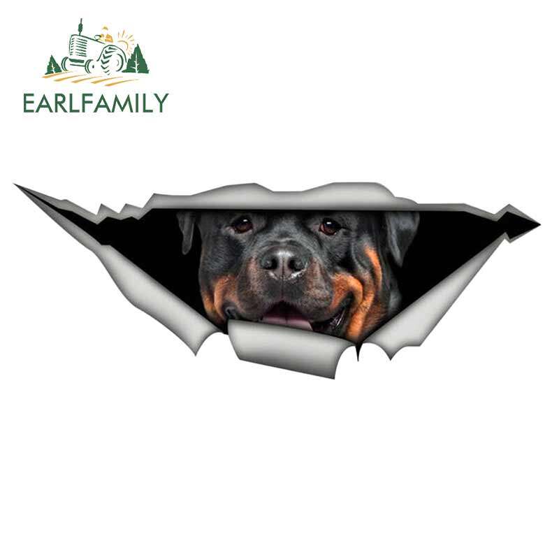 Funny Rottweiler Car Stickers Torn Metal Decal Pet Dog Decal Rott 3D Car Styling