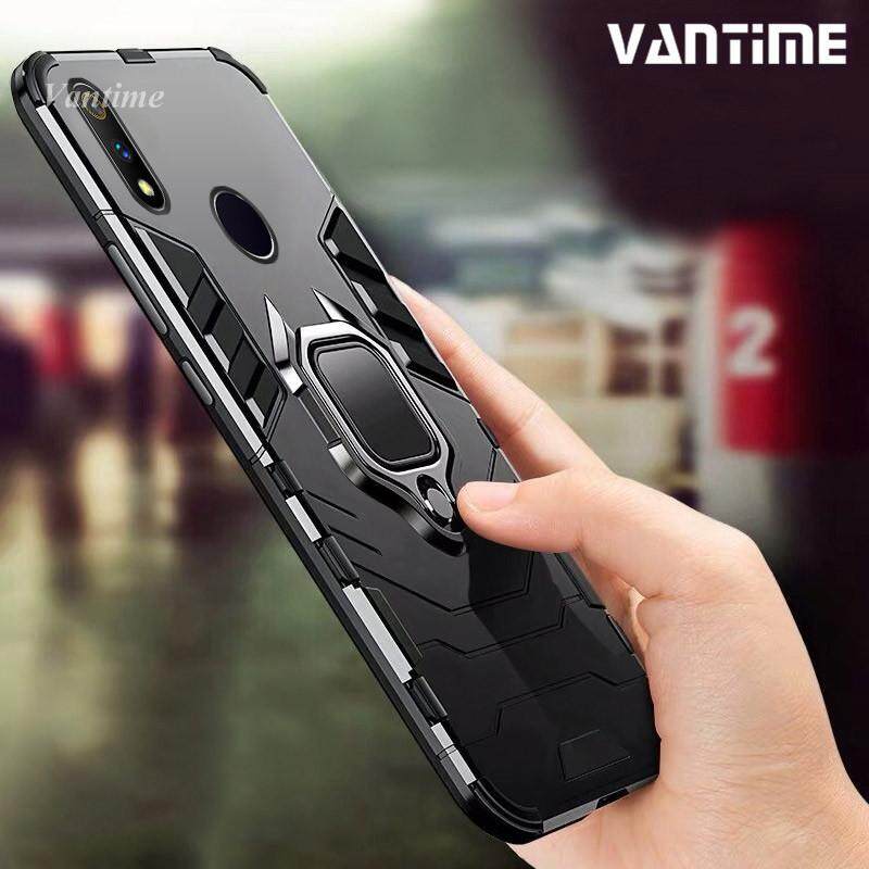 Giá Vantime dành cho Realme 3 Vòng Chân Đỡ Vỏ, Cứng Chống Sốc Từ Tính Giá Đỡ Kẹp Trên Xe Nắp Lưng