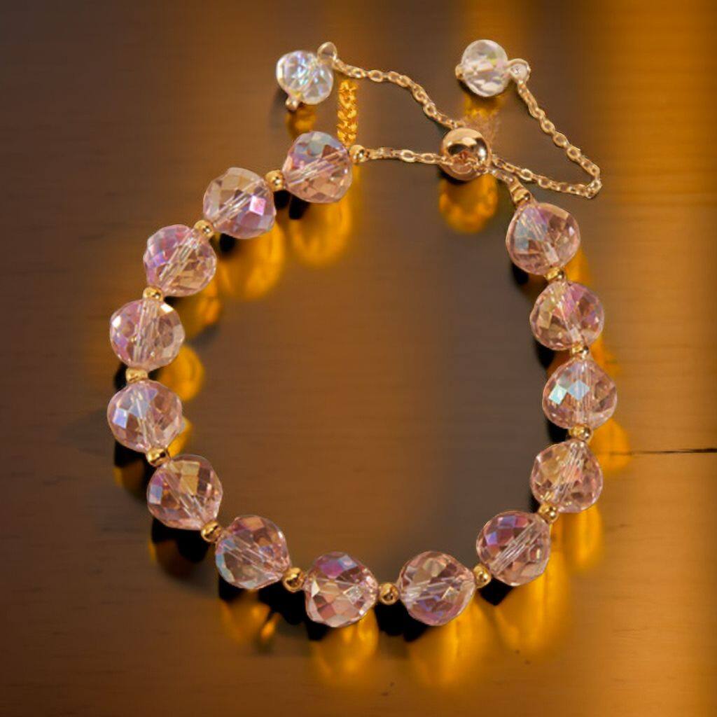 T-B Temperament Crystal Bracelet Women Fashion Bracelet Simple Friendship Bracelet