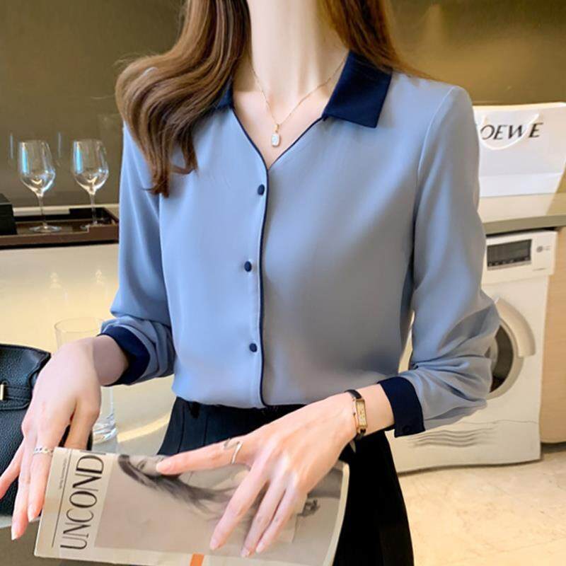 Professional Chiffon Shirt Women Long Sleeved Ol Blouse Fashion Chic