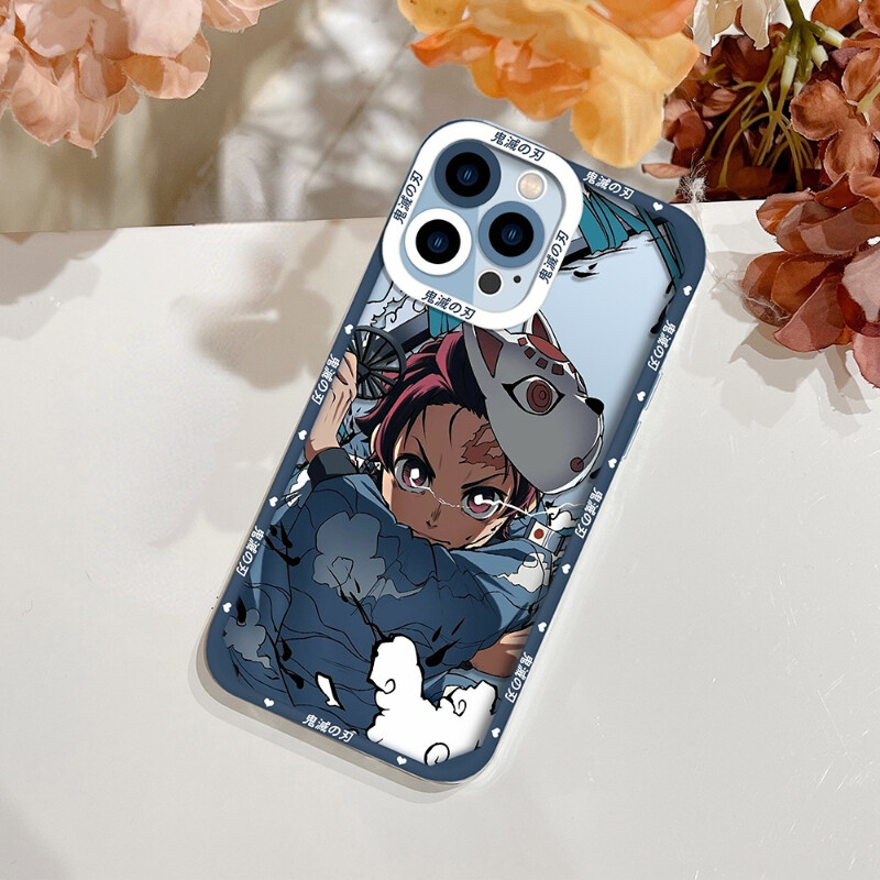 Jujutsu Kaisen Demon Slayer Transparent Case Suitable Casing for iPhone 14 Pro Max 12 11 13 Mini X XS XR 8 7 6 6s Plus Soft Cover Stylish TPU Japanese Anime Phone Case