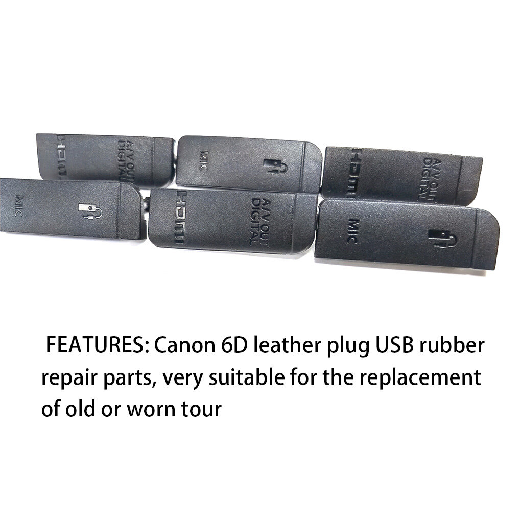 Usb Rubbers Lens Cap Mini Camera Accessories Buttom Rubber Rubber Door Bottom Cover Protector Protector Replement for Canon 6D