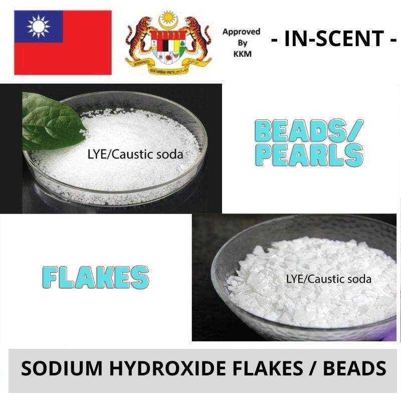 Sodium Hydroxide Naoh Caustic Soda Flake Lye Refill Pack Lazada 5241