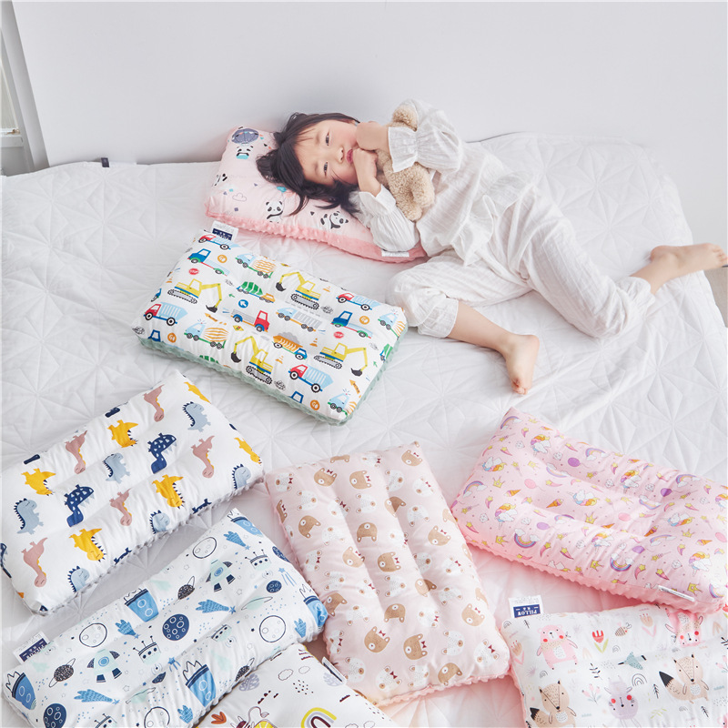 [Ready Stock] Cute Cartoon Kids Sleeping Pillows 0-10 Years Cotton ...