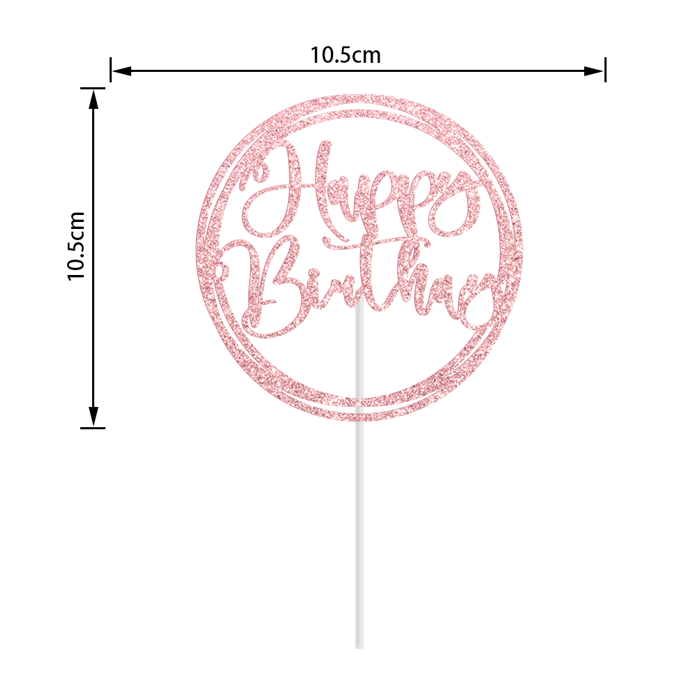 Circular box Happy Birthday Paper Cake Topper Cake Decoration