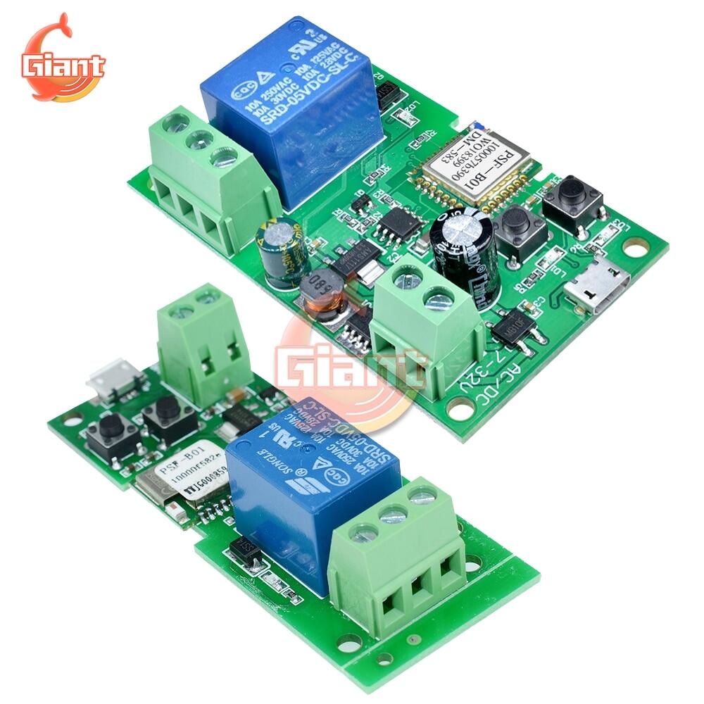 Ewelink Smart Wifi Relay Module DC 5V 12V 24V Switch Relay Timer Wireless Remote Control Inching/Self-Locking For Google Home
