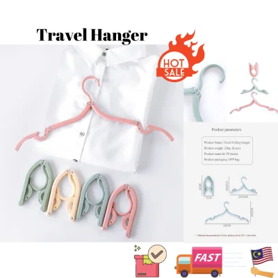 Foldable Clothes Hanger Home Travel Hanger Hanger Tudung Baju Kurung Portable Hanger Universal Camping Hiking