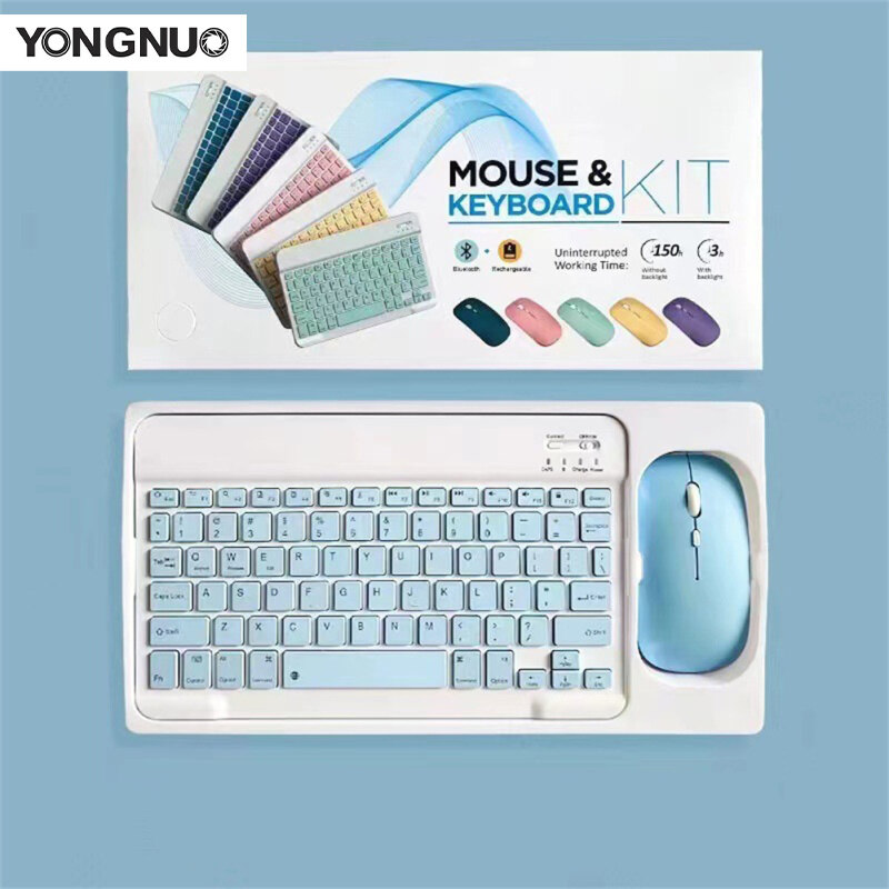 Bộ Chuột Bàn Phím Mini Không Dây Tương Thích Bluetooth Có Thể Sạc Lại Tương Thích Cho Android Ios Windows