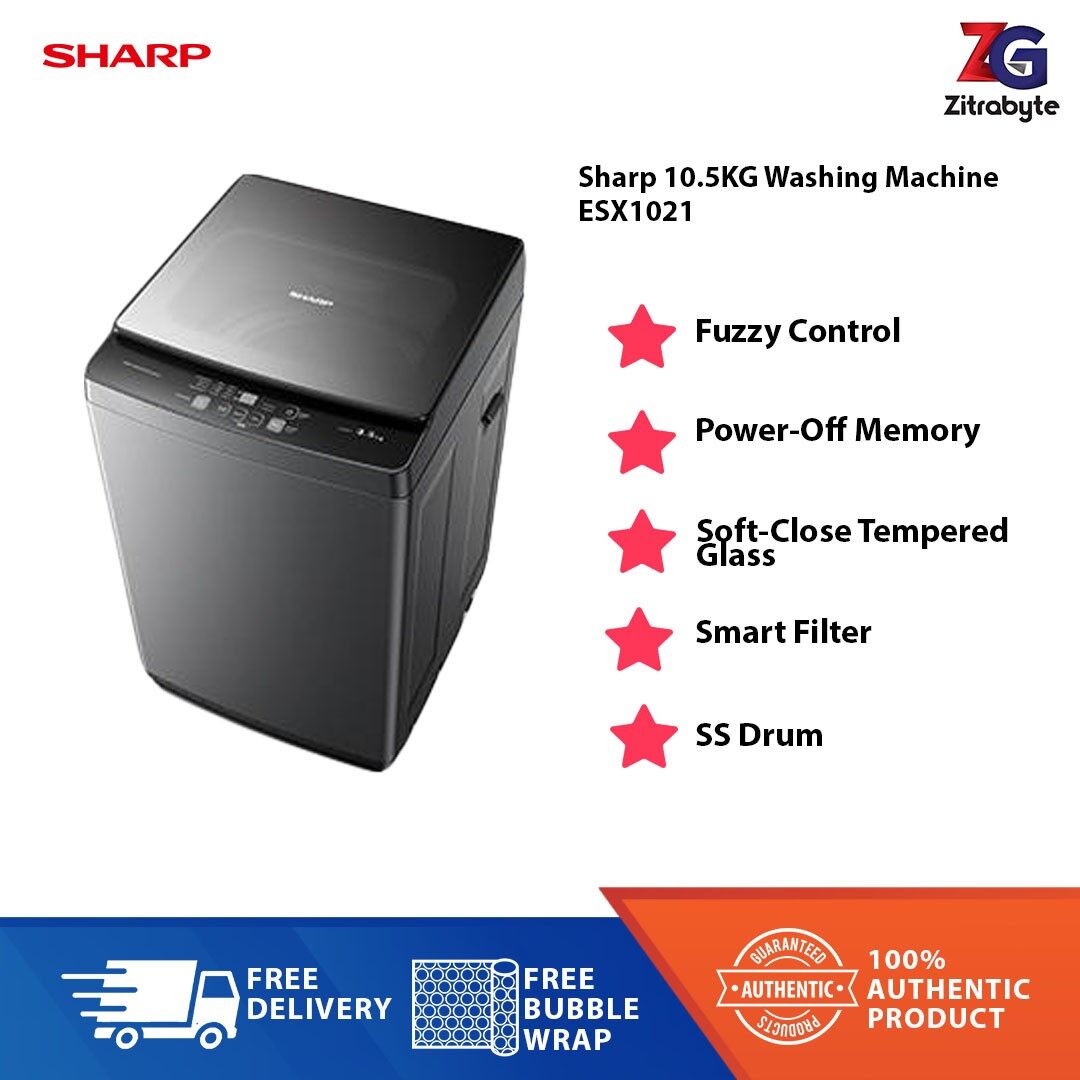 Sharp 10.5KG Top Load Washing Machine ESX1021 Fuzzy Control