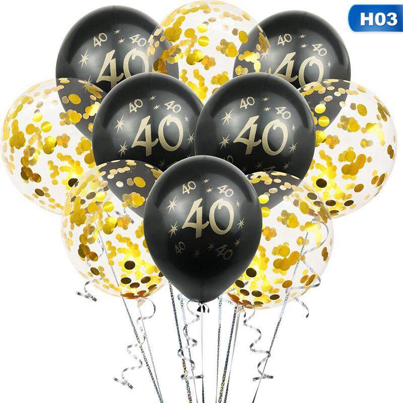 12" Age 30 Latex Balloons 5pk 30th Birthday Party Decorations Various Colours