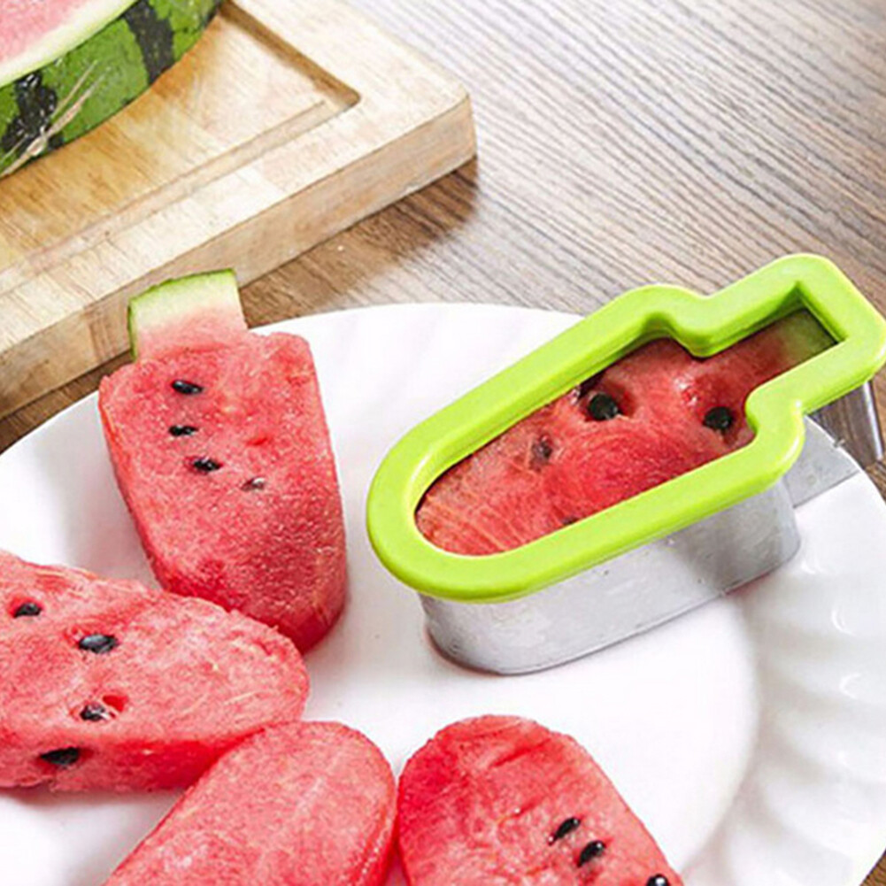 Terylin Kitchen Stainless Steel Ice Cream Shape Watermelon Slicer Melon Cutter Mold Tool