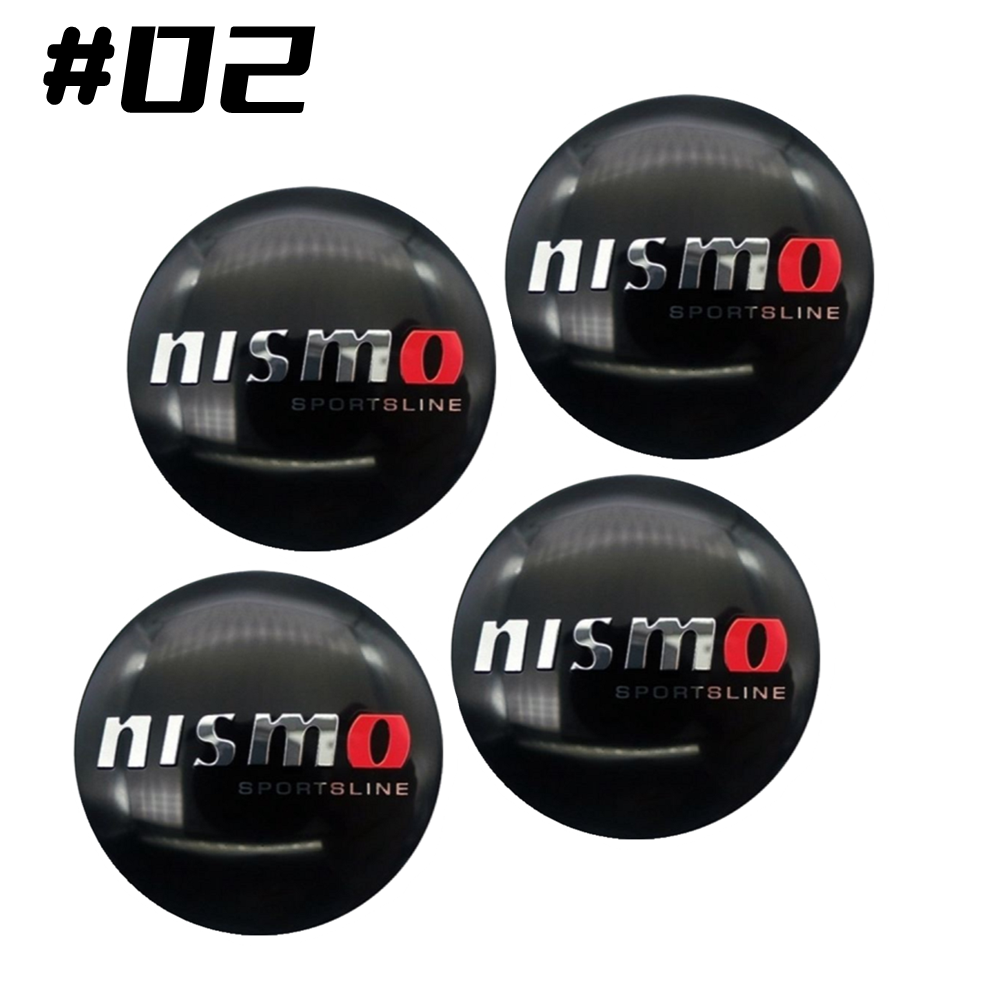 4Pcs/Set 56mm Nissan Nismo Car Hub Stickers Car Tire Cap Sticker Wheel Center Hub Caps Sticker Modification Badge Emblems