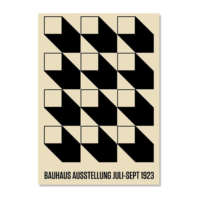 Bauhaus Line Abstract Poster Eye Leopard Black Modern Nordic Wall Art Canvas Painting Pictures For Living Room Home Decor